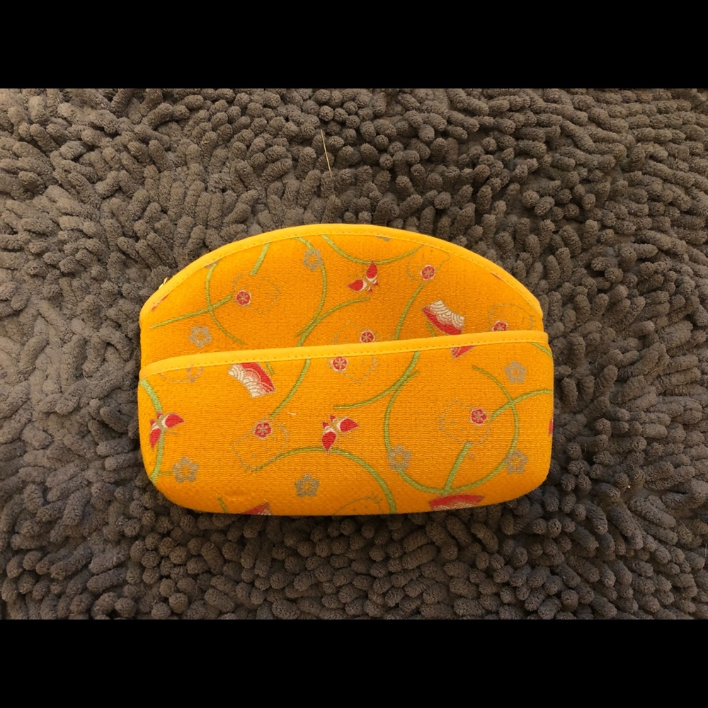 Hello Kitty orange makeup bag